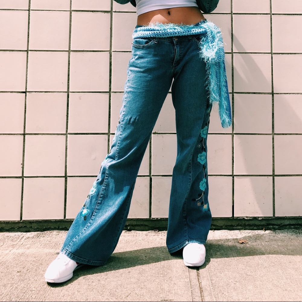Flared Embroidered Rampage Jeans